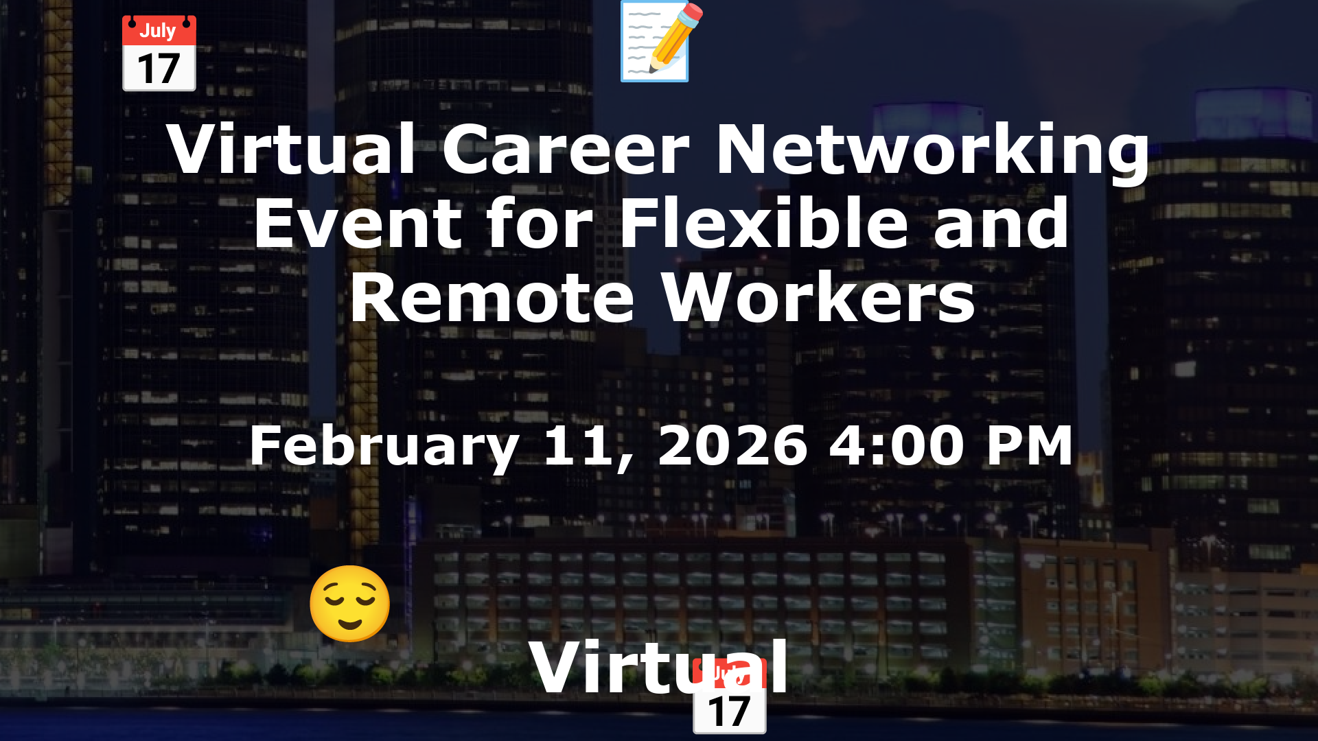 Virtual Career Networking Event for Flexible and Remote Workers event image